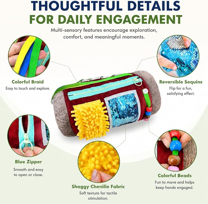 Fidget Blanket and Muff for Adults with Dementia, Alzheimers Dementia Activities Products for Seniors and Elderly, Gift Game and Sensory Fidget Blanket for Alzheimer’s or Dementia
