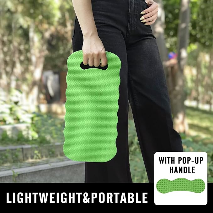 Altdorff Thick Kneeling Pad 2 Pack, Waterproof, Comfortable Garden Kneeling Pads Stain Resistant, Multi-Functional Kneeler Pad for Gardening, Baby Bath, Yoga, Praying and Exercise (Green)