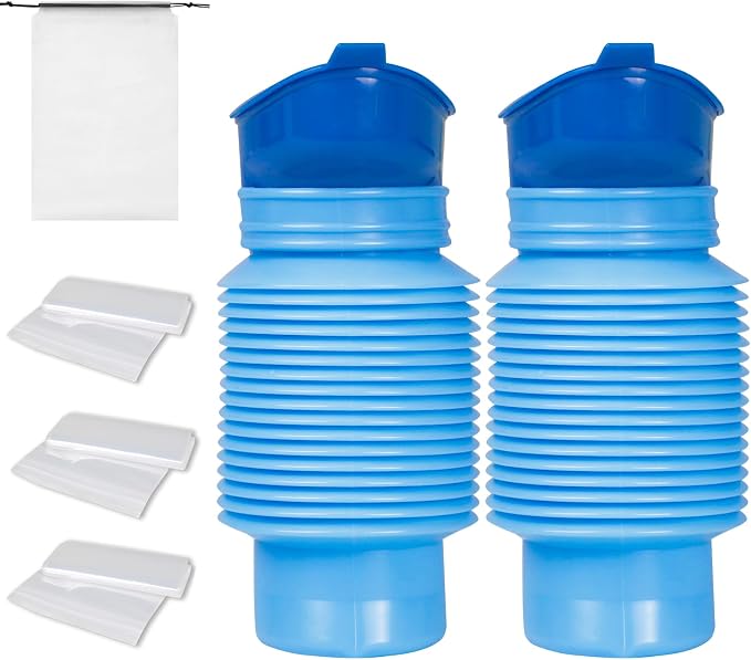 Pee Bottles for Men,Portable Urinal for Men,Collapsible Urine Bottle 750ML | Car Urinals for Men and Women,Emergency Urinal Bottle Shrinkable Pocket Toilet for Travel,Camping,Traffic Jam,Road Trips