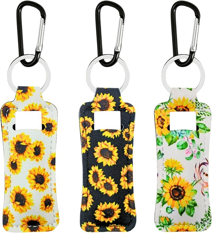 Chapstick Holder Key Chain Lipstick Holder Lip Balm Holder Keychain | Stocking Stuffers Gift, Compatible with Chapstick, Lip Balm and Lipstick, Bag Charm Accessories, Gifts for Women Friend