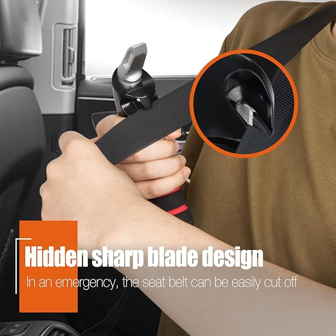 Car Handle Assist for Elderly Car Door Handle Multifunction Handle Car Door Latch Handle for Seniors and Handicapped(Red)