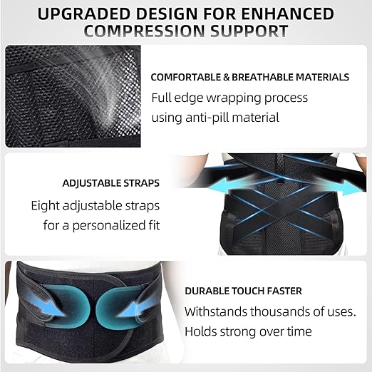 Upgraded Posture Corrector for Women & Men, Back Brace for Upper/Lower Back Pain, Herniated Disc, Sciatica,Adjustable Support & Bionic Panel XL (38"-42")