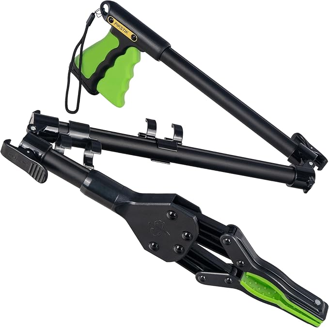 Folding Grabber Reacher Tool, 36-Inch, Green Gripper, Magnetic Tip | Heavy-Duty Trash Picker Upper & Post-Surgery Recovery Aid, Arthritis-Friendly Trigger Grip, 360-Degree Rotating Locking Head