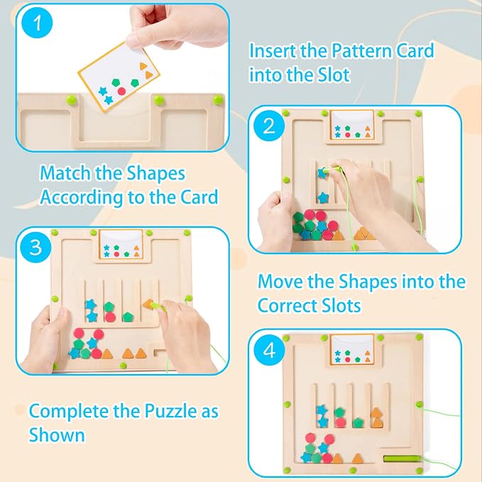 Alzheimers Products for Elderly - Sorting Activities for Dementia Patients, Memory Care Activities for Seniors, Tile Matching Cognitive Busy Box Board Gadgets Gifts