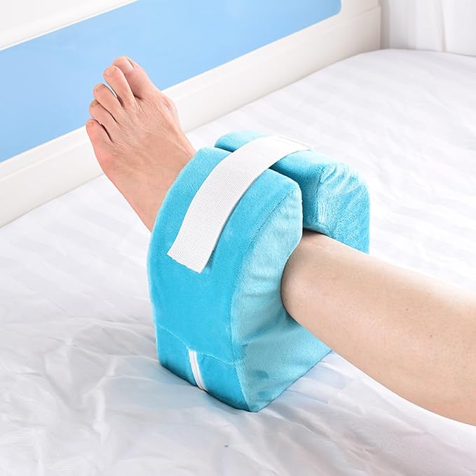 Foot Elevation Pillow Heel Protector for Pressure Sores Ulcer Foot Wedge Support Elevator Ankle Pillow Anti Bed Sore Pad Relieve Cushion Leg Rest for Elderly Bedridden Patients (Green 1 * Pcs)
