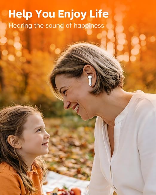 OTC Rechargeable Hearing Aids for Seniors & Adults, Hearing Amplifier with Noise Cancelling, Clear Sound, Volume Control, Charging Case