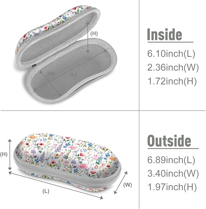 FINTIE Sunglasses Case, Hard EVA Shell Shockproof Sport Glasses Case with Metal Carabiner Travel Zipper Eyeglasses Holder
