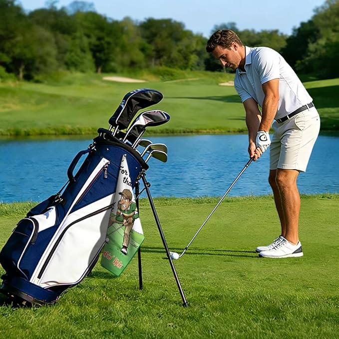 for The Love of All that is Good Golf Towel with Clip, Funny Golf Bag Accessories for Men, Golfing Accessories for Men, Father's Day Retirement Gifts for Golfer, Golfing Towel for Dad Grandpa
