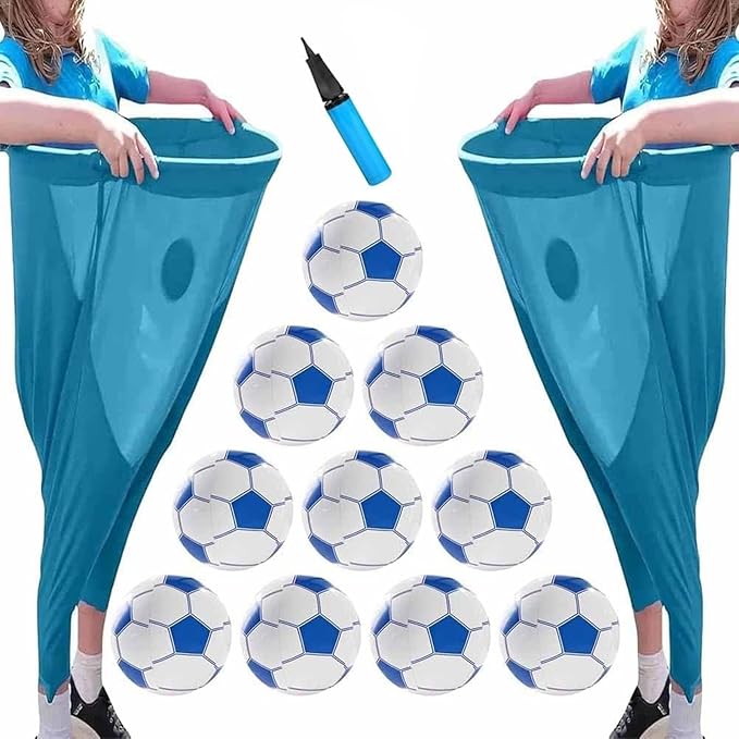 Granny Pants Yard Game Set with Bouncy Balls | Giant Outdoor Tossing Game for Adults & Family Parties | Team Relay Lawn Fun (2 Pants + 12 Balls)