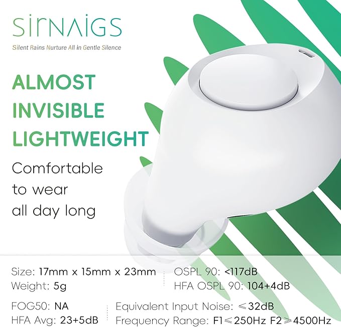 OTC Hearing Aids for Seniors Rechargeable - Portable Power for Days, Noise Reduction & Comfort Fit with Magnetic Case for Clear Conversations