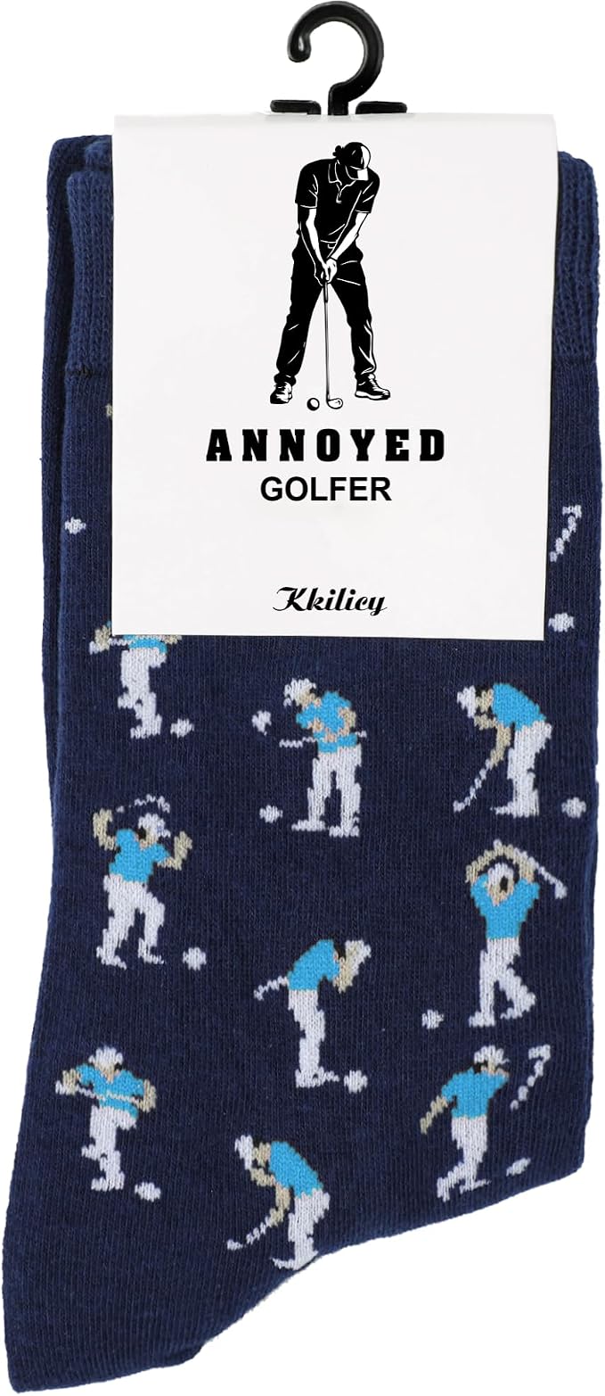 Annoyed Golf Socks for Men,Christmas Stocking Stuffers Gift for Dad Husband, Funny Golf Accessories Gifts for Men