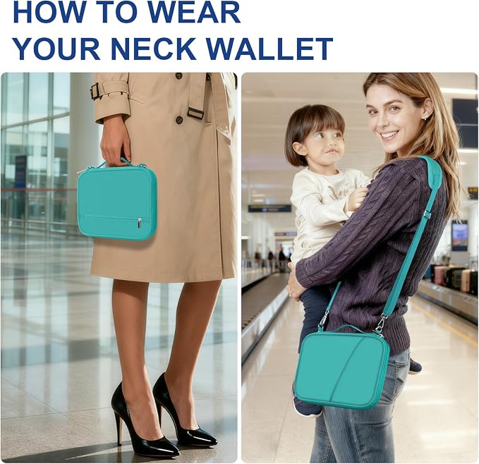 Family Passport Holder for Travel with RFID Blocking, Traveling Essentials Organizer Pouch Bag, Light Passport Wallet for Travel Must Haves Accessories for Women Men
