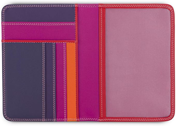 mywalit Leather Travel Passport Cover | Sangria Multi | 3 Cards, Notes And Transparent Passport Section