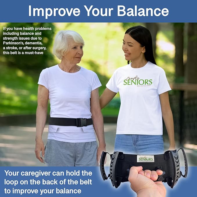 Gait Belts for Seniors - Transfer Gate Belts Medical for Elderly and Disabled - Easy to Use Quick Release Gait Belt with Handles for Physical Therapy Medical Nursing Use - Elderly Assistance Products