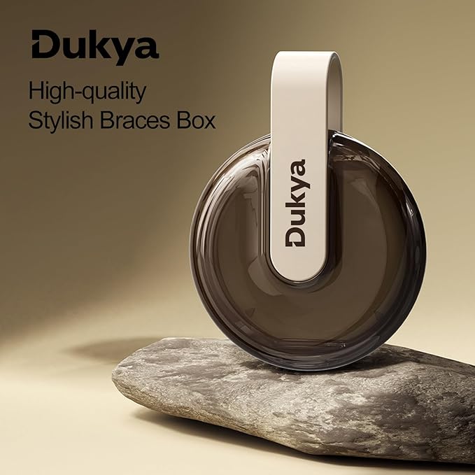 Retainer Case - mouth guard and Orthodontic Aligner Case, Adjustable air holes, Fashion, Multifunctional Portable Box - Latte White