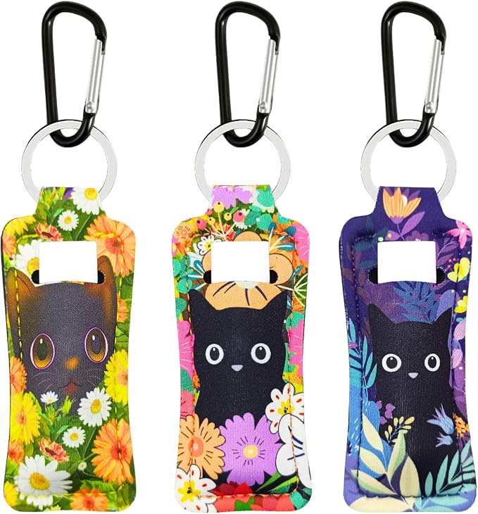 Chapstick Holder Key Chain Lipstick Holder Lip Balm Holder Keychain | Stocking Stuffers Gift, Compatible with Chapstick, Lip Balm and Lipstick, Bag Charm Accessories, Gifts for Women Friend