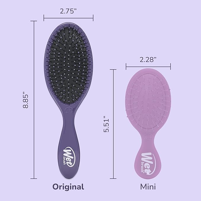 Wet Brush Original Detangler Hair Brush, Purple, For All Hair Textures | Ultra-Soft IntelliFlex Bristles Detangle Wet, Dry & Damaged Hair with Less Breakage, Pain-Free Detangling Brush