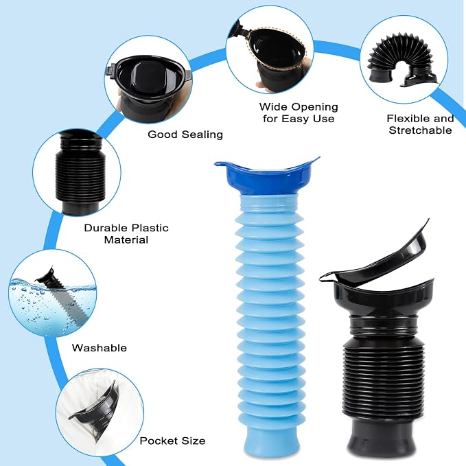 Pee Bottles for Men,Portable Urinal for Men,Collapsible Urine Bottle 750ML | Car Urinals for Men and Women,Emergency Urinal Bottle Shrinkable Pocket Toilet for Travel,Camping,Traffic Jam,Road Trips