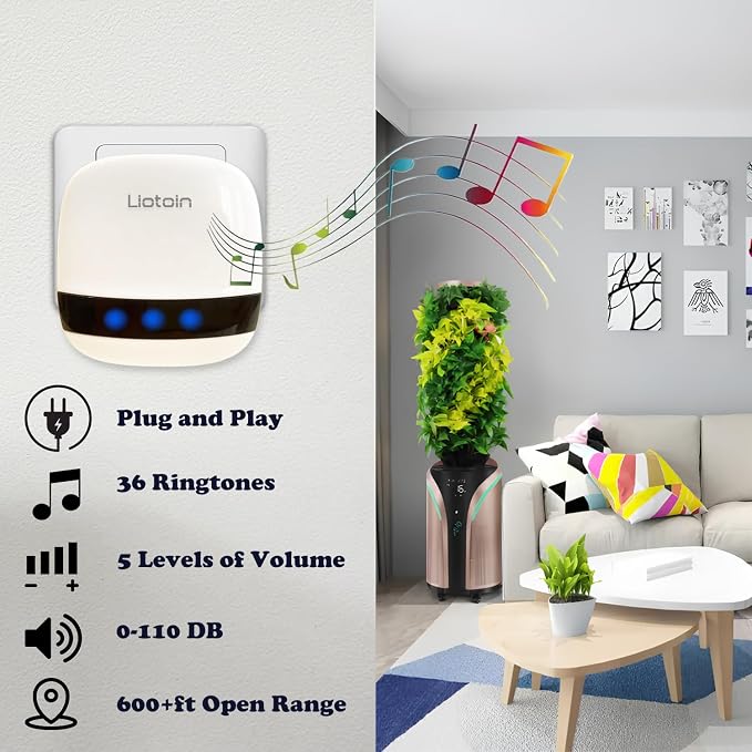 Caregiver Pager Wireless Call Button Call Bell Call Light Alert Button for Home/Elderly/Patients/Disabled Nurse Alert System Emergency Button 3 Plugin Receivers 5 Waterproof Transmitters