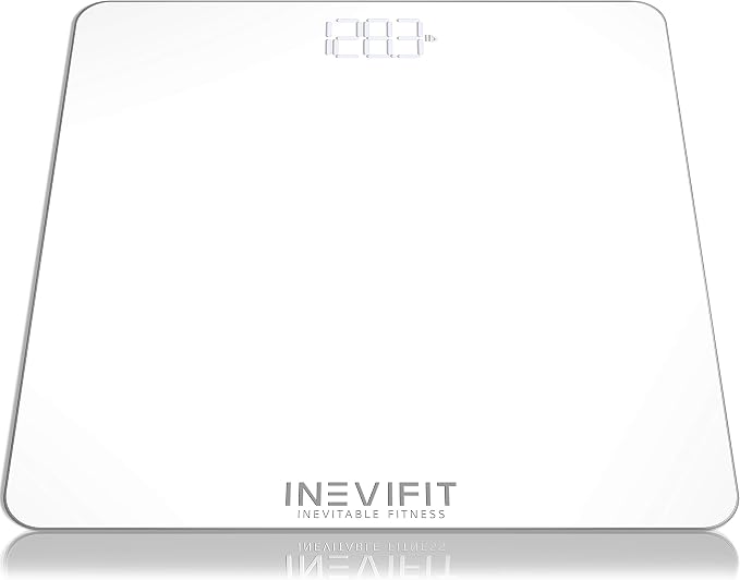 INEVIFIT Premium Bathroom Scale, Highly Accurate Digital Bathroom Body Scale, Measures Weight up to 400 lbs. Includes Batteries
