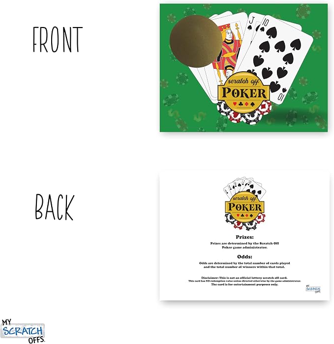 My Scratch Offs Casino Night Scratch Off Games 26 Pack, Poker | Scratch Off Game Cards are ideal for casino party favors, supplies, fundraising, events, businesses, holidays and gatherings