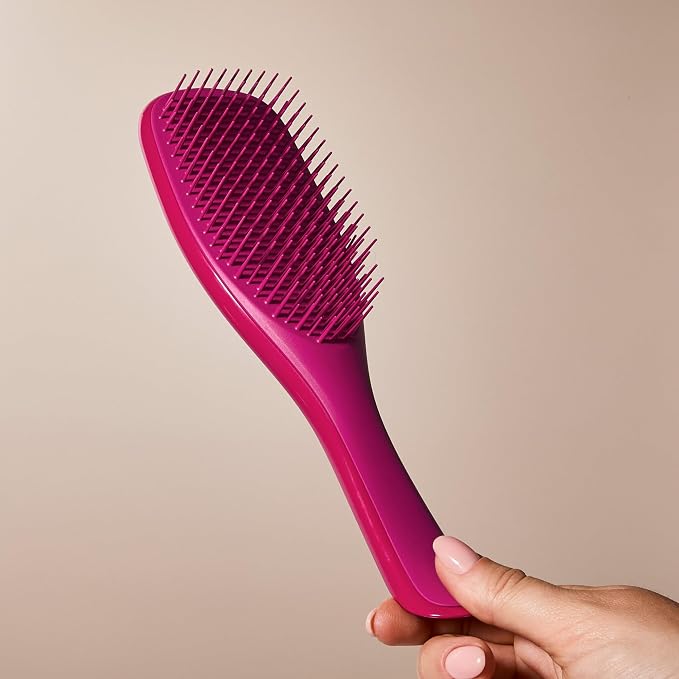 Tangle Teezer Ultimate Detangler Brush, Straight to Wavy, Raspberry | Patented two-tier, regular-flex teeth reduce breakage & split ends on wet or dry hair; Shower-friendly hairbrush for all ages