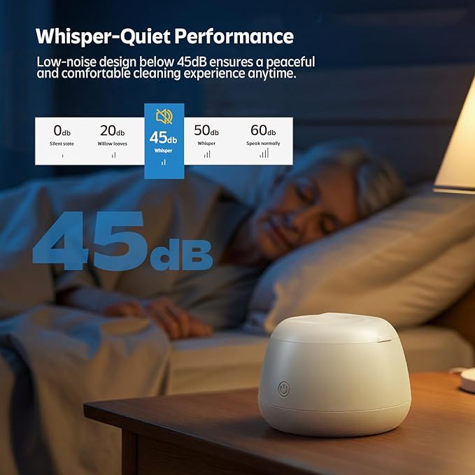 Ultrasonic Retainer Cleaner Machine 48kHz Denture and Aligner Cleaning Pod for Mouth Guards Night Guards Dental Trays Braces Toothbrushes Jewelry with 200ML Capacity (Blue)