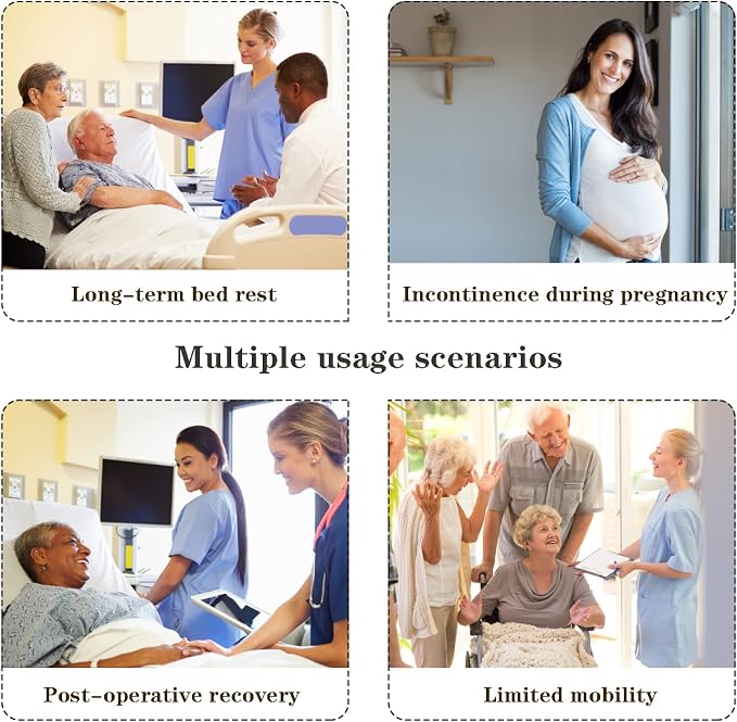 Pull On Style Adult Cloth Diaper for Men, Reusable Nappy Washable Elderly Incontinence Care Protection Nappies Underwear for Women, Repeatedly Washing Leak-Proof Safety Pants (35-49 inch Waist)