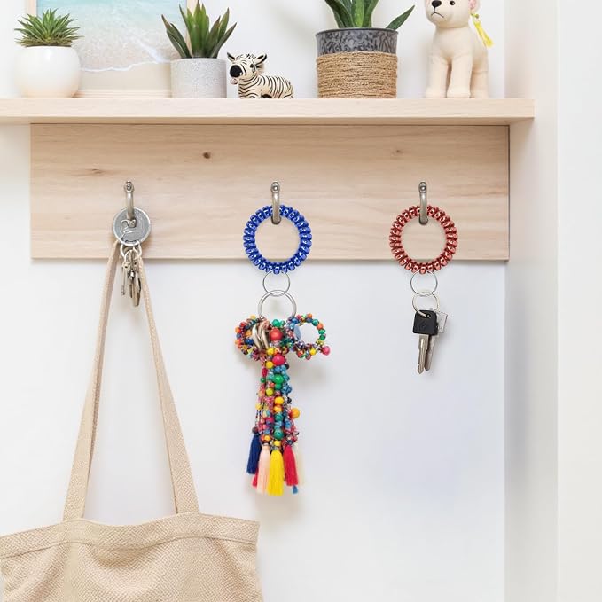 Spiral Coil Keychain, Anti-lost Key Chain Holder Lanyard Cord for Sauna Outdoor Sports and Gym Pool