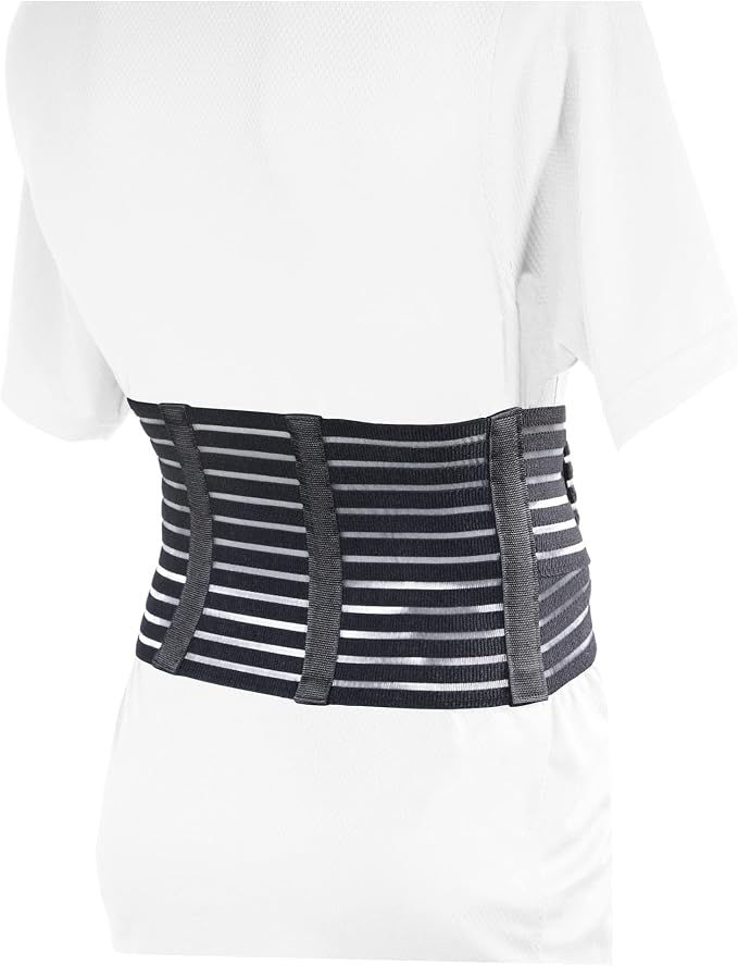 OTC Lumbosacral Support, 7-inch Lower Back, Lightweight Compression, Elastic, Black, Small