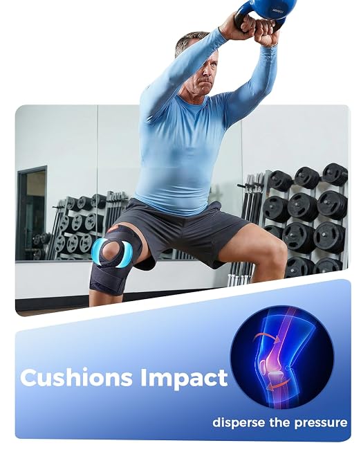 Medical-Grade Knee Brace for Women & Men,[Adjustable V-Straps & Anti-Slip] Knee Support with Side Stabilizers for Knee Pain,Meniscus Tear,ACL,MCL,Arthritis, Patella Stability for Injuries Recovery - S