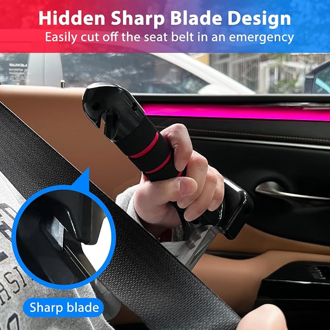 Car Door Handle for Elderly, Car Handle Assist, Car Cane Assist Handle with Anti-Slip Grip Portable for Seniors & Handicapped, Multifunctional Support Handle (2 Pack)