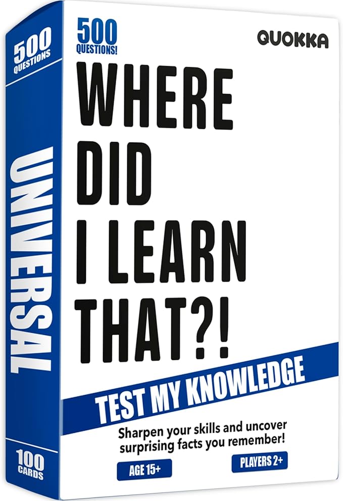 Trivia Card Games for Adults — Family Board Games for Teens and Adults | 500 General Knowledge Questions Trivia Cards with Answers – Fun Party Game for Family Game Night