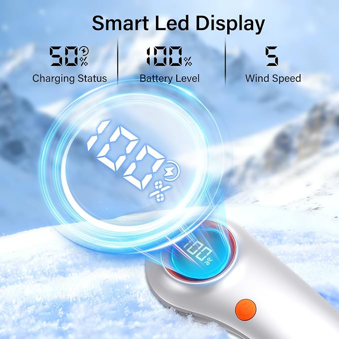 Portable Neck Fan, Neck Fans That Blow Cold Air, 5000mAh 5 Speeds Bladeless Wearable Personal Fan, USB Rechargeable Battery Operated Cooling Neck Fan, Quiet Hands Free Fan for Travel, Outdoors