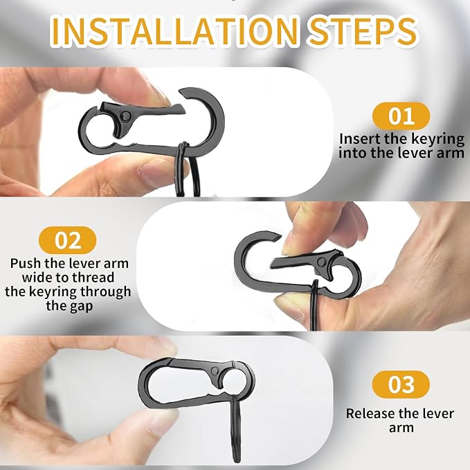4 Pack Keychain, Metal Key Chain, Sturdy Key Ring, Key Rings Key Organizer Keychain Clip Key Chains for Men Women