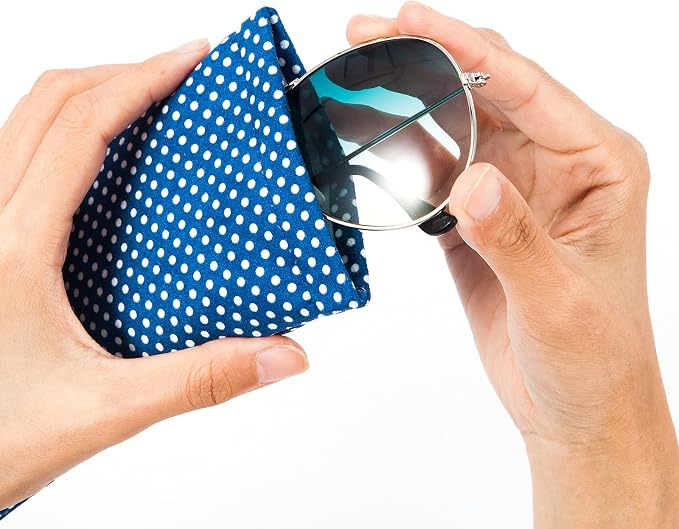TRIUMPH VISION Eyeglass Case Glasses Case Soft Sunglass Pouch Sleeve 3 Pack | Slim Lightweight Alternative to Bulky Case, Leather Lined Protect Lens, Squeeze Easy to Use, Stylish Portable for Daily Use