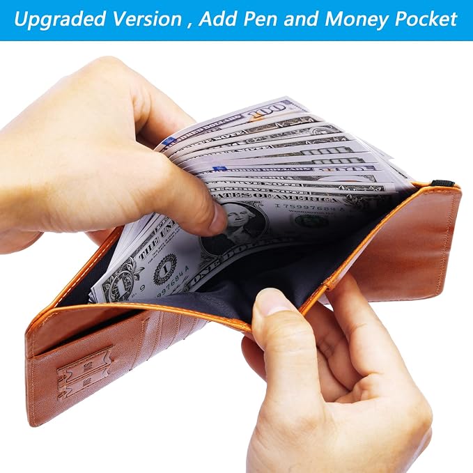 Passport Holder, Travel Essentials, Passport Cover, RFID Travel Wallet | Passport Wallet, Travel Accessories, RFID Blocking, Synthetic Leather Card Case, International Must Haves, For Women Men