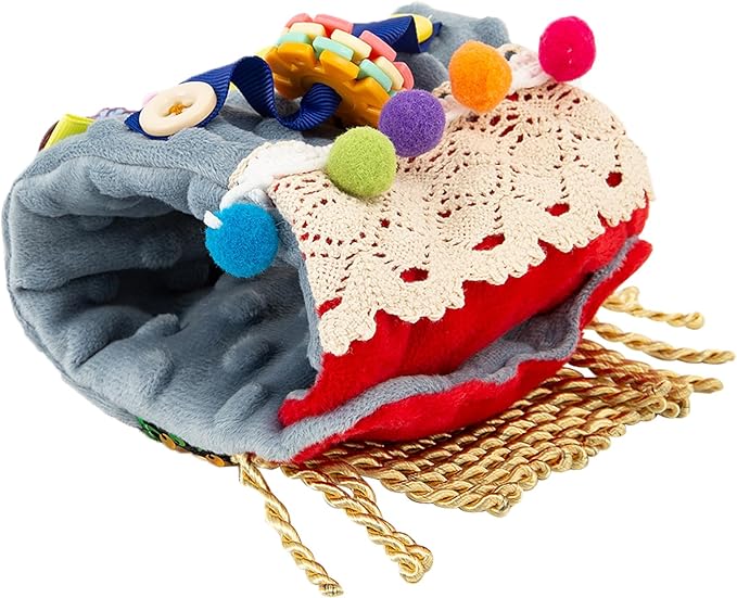 Sensory Blanket for Adults with Dementia, Dementia Activities for Seniors, Alzheimer's Products, Sensory Board with Buttons & Textures, Anxiety Relief Gifts for Elderly
