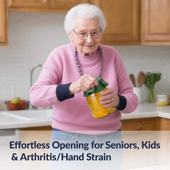 NIHOME Silicone Jar Opener – 6 Inch Large Anti-Slip Grip Pads, Premium 100% Food-Grade Silicone, Stylish Designer Colors, Multi-Purpose Heat-Resistant Mat & Coaster, Set of 6 (Vintage Colors)