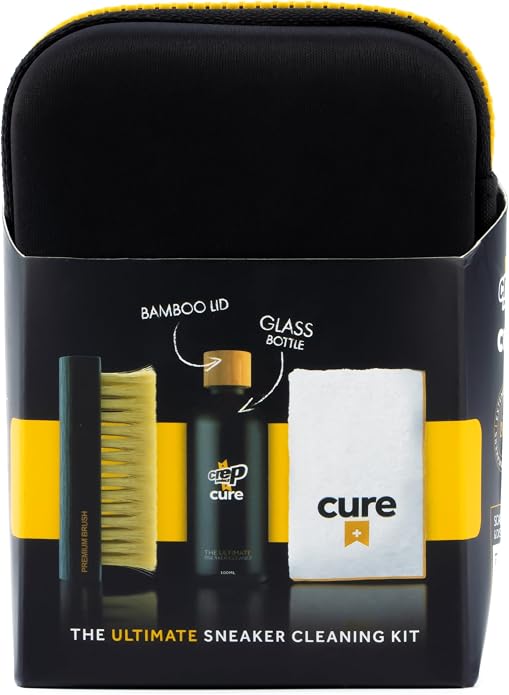 Crep Protect Sneaker Cleaner Kit - Deep Cleaning Shoe Cleaner for White Shoes, Leather, Suede, Nubuck & Canvas | Brush, Solution & Microfiber Cloth Included