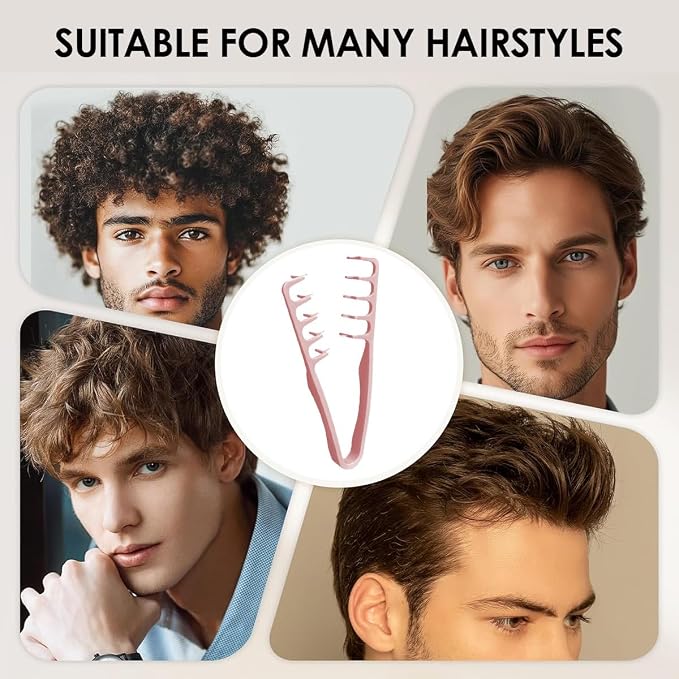 Texture Comb Wide-Tooth Hair Styling Comb for Root Lift,Pink | Wide-Tooth Styling Comb Helps Create Natural Root Lift,Fluffy Volume,Textured Hairstyles for Daily Styling,Bangs,Flat Hair
