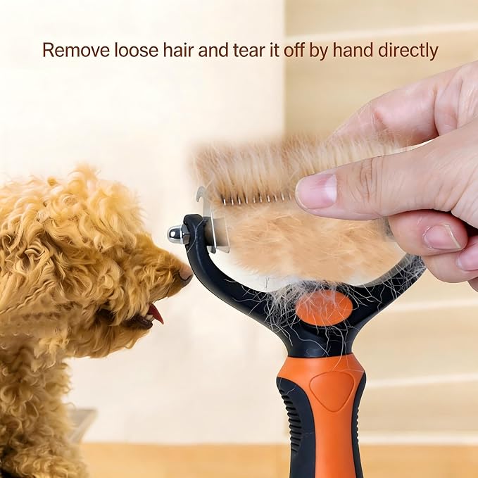 【YiErBearAL】Premium Slicker Brush for Dogs & Cats | Gently Removes Loose Undercoat, Mats & Tangles | Effective Pet Grooming Tool for Long & Short Haired Breeds