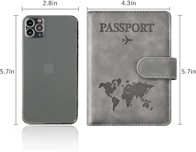 Passport Holder for Travel Women and Men RFID Passport Holder with Card Slots Holder Passport Case Passport cover Passport Wallet Travel Essentials and Accessories