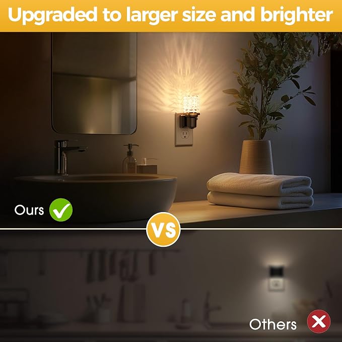 L LOHAS LED Night Light, Dimmable Night Lights Plug into Wall | Automatic Night Lights Plug in, Auto Light Sensor, 0-100LM Adjustable Brightness LED Night Light, Bedroom Hallway Home Decor