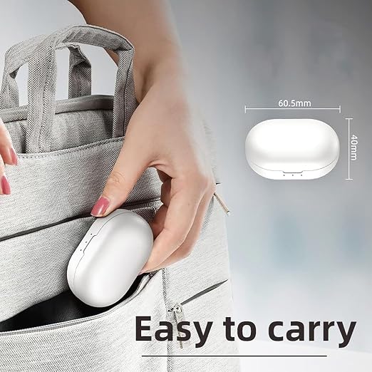 Nano Rechargeable Touch Hearing Aids for Seniors and Adults Severe Hearing Loss with Noise Cancelling，Easy Volume Control，Blue & Red Pair With Portable Charging Case，Suitable Gift for Elders (white)