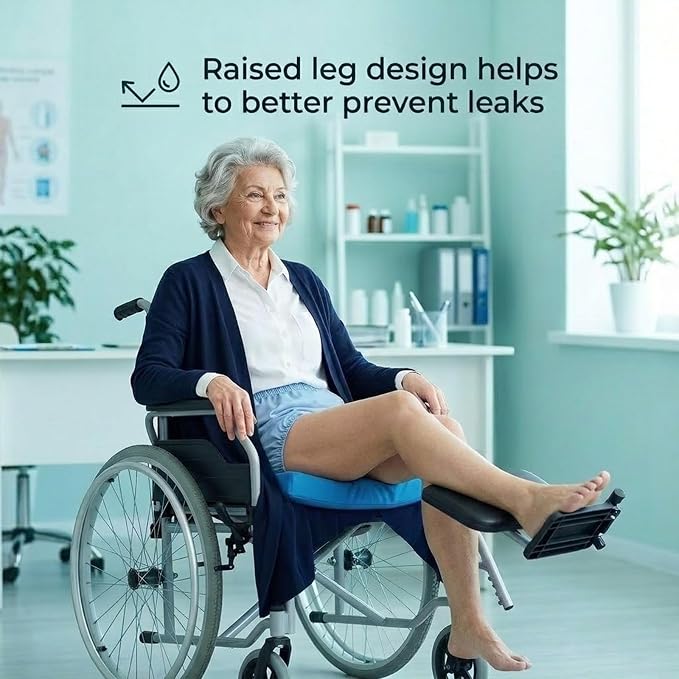 2 Pack Adult Diaper Cover, TPU Diaper Cover for Overnight | Waterproof Unisex Incontinence Pants,Leak-Proof Plastic Underwear Pants for Seniors Post-Surgery Recovery (Medium)