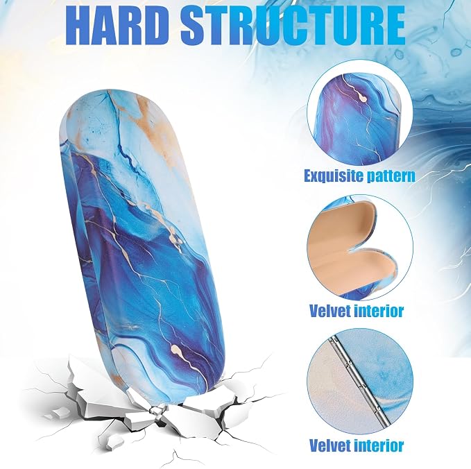 3 Piece Eyeglasses Case，Hard Shell Glasses Case Protective Case with Cleaning Cloth Reading Glasses Case