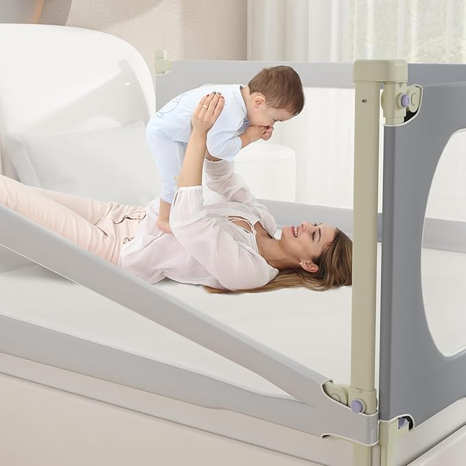 Bed Rail for Toddlers Twin Mattress Size Swing Down Side Rail Guard Rail for Kids