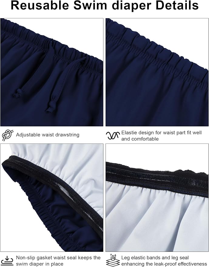 Special Needs Reusable Swim Diapers - Waterproof, Leakproof, Unisex