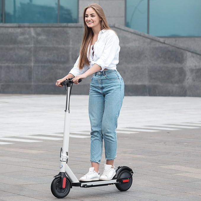 Caroma Electric Scooter with Seat Option,500/350W Motor Up to 25/20 Miles Range & 25/20 MPH Speed,9" Tires,Adjustable Electric Scooter for Adults,Foldable Commuting
